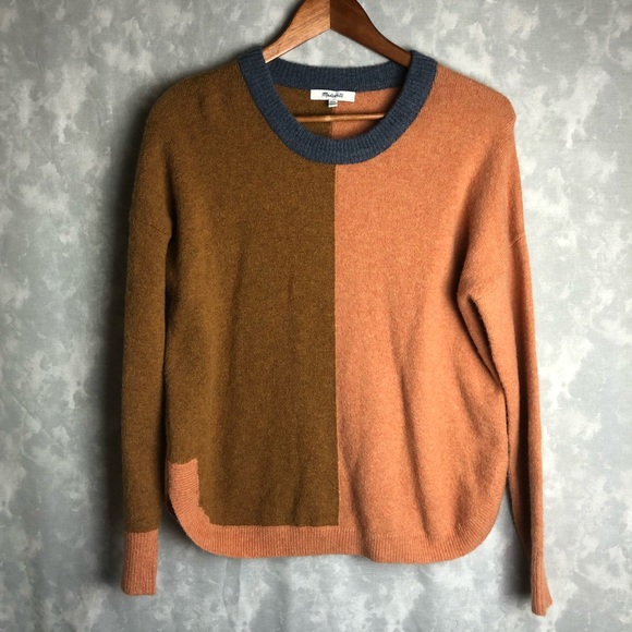 Madewell Sweaters - Madewell color block nylon wool oversized sweater